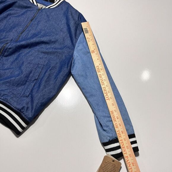 Levi's Varsity Bomber Jacket XL Soft Shell Women's Blue NWT $180 - Picture 10 of 13